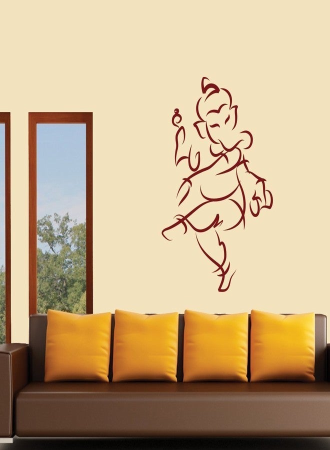 Asmi Collections Wall Stickers Dancing God Ganesha - Image 1