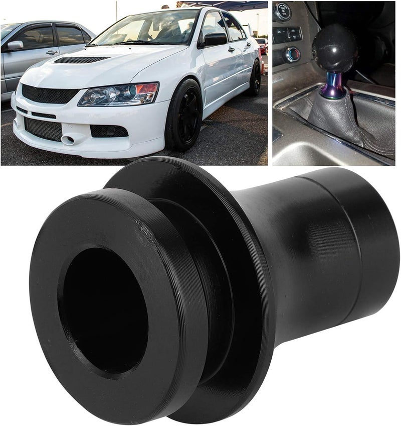 Shift Knob Boot Retainer Adapter, Aluminum Alloy, Universal Fit for Manual Transmission Vehicles Black - Durable Construction, Easy Installation, Compatible with Most Cars (Black) - Image 2