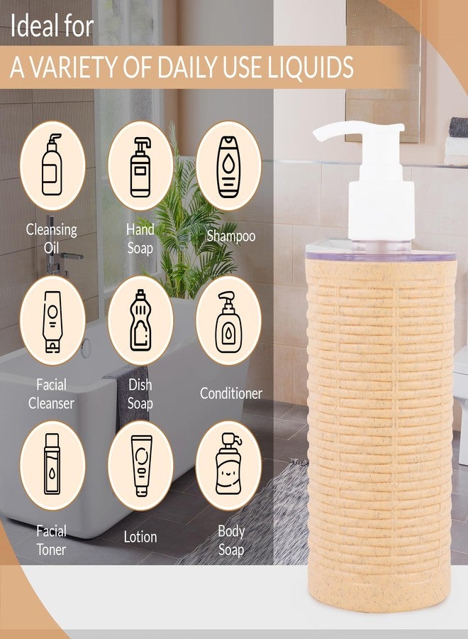 BATH GURU BG-SDB 04 Countertop Liquid Soap Dispenser for Wash Basin Bathroom, Plastic Dispenser Bottle for Shampoo, Conditioner Facial Cleanser, Dish Soap Lotion Dish Wash 300 Ml (L Yellow) - Image 2