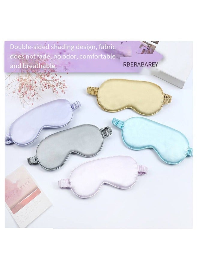 Sleep Mask, Silk Eye Mask for Sleeping Women/Men/Girls, Both Sides 100% Pure Mulberry Silk Blackout Anti-Allergy Blindfold with Elastic Strap for Full Night's Sleep, Travel and Nap (Pink)  - Image 4