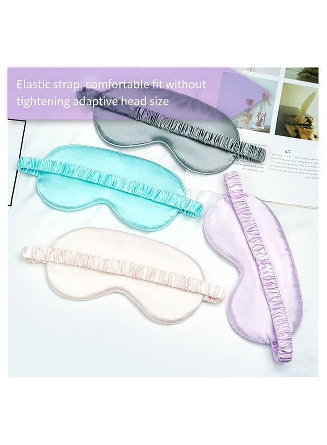 Sleep Mask, Silk Eye Mask for Sleeping Women/Men/Girls, Both Sides 100% Pure Mulberry Silk Blackout Anti-Allergy Blindfold with Elastic Strap for Full Night's Sleep, Travel and Nap (Pink)  - Image 3