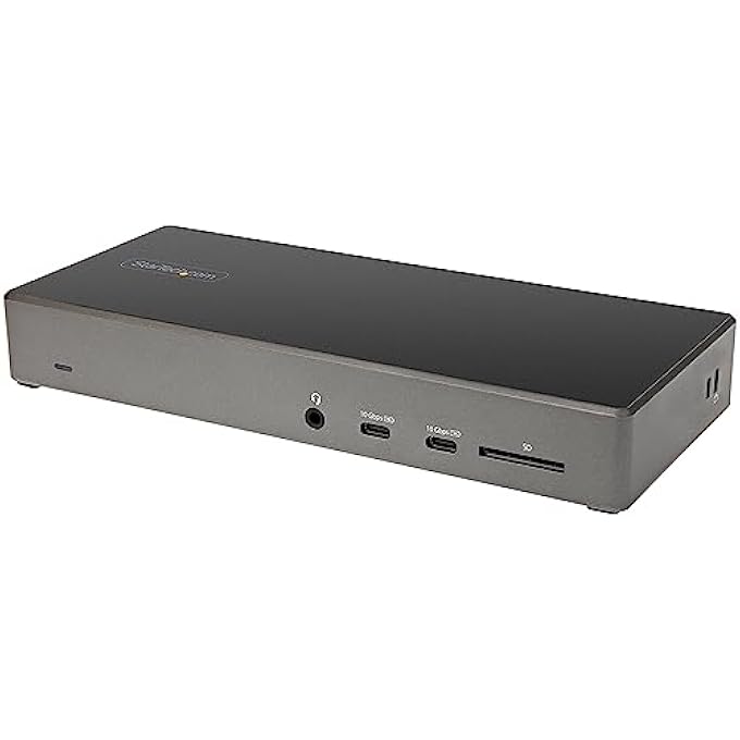 Startech.com .COM USB C DOCK - TRIPLE 4K MONITOR USB TYPE-C DOCKING STATION - 100W POWER DELIVERY - DP 1.4 ALT MODE & DSC, 2X DISPLAYPORT 1.4/HDMI 2.0-6XUSB (2X 10GBPS) - WINDOWS/CHROME (DK31C2DHSPDUE) - Image 1