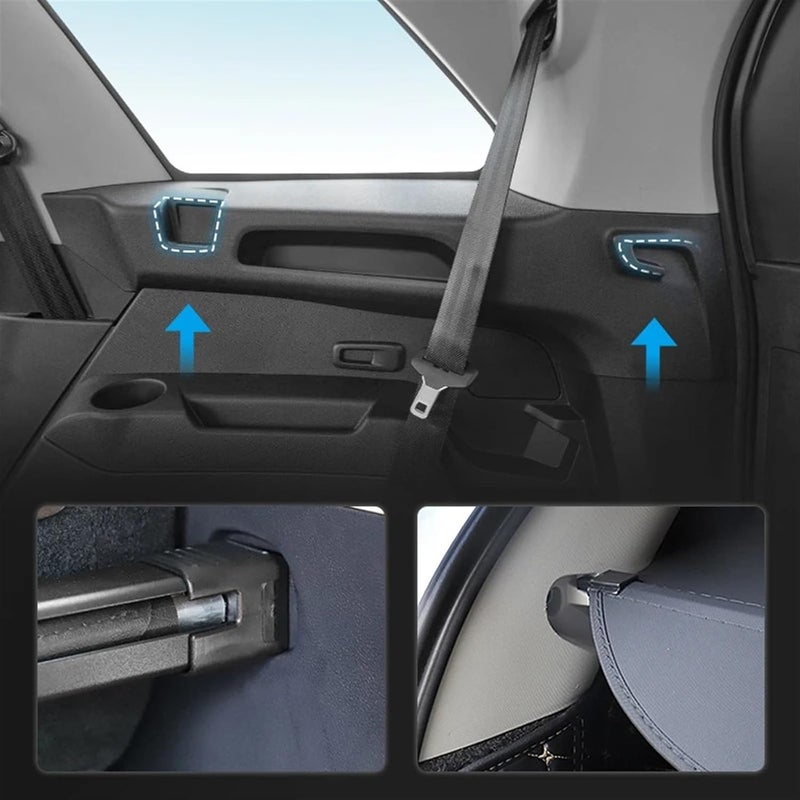 DEMULAX Car Rear Trunk Privacy Curtain for Peugeot 5008 - Image 5