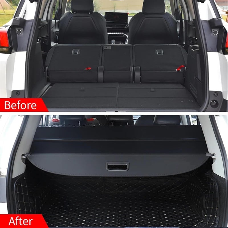 DEMULAX Car Rear Trunk Privacy Curtain for Peugeot 5008 - Image 3