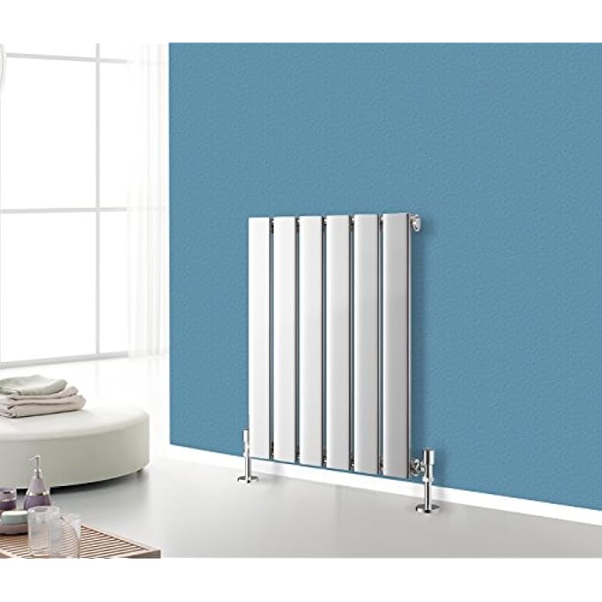 600X408 FLAT PANEL RADIATOR CENTRAL HEATING RADIATORS SINGLE COLUMN CHROME - Image 1