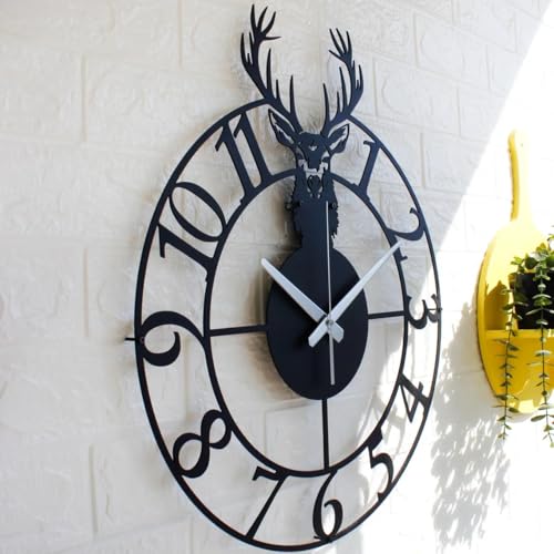 AVVIC MART Stylish Metal Analog Wall Clock for Living Room, Bedroom, Office, Kitchen, Home and Hall | Antique Fancy Big Size Modern Wall Watch for Home Decor (DA-180, 40CM) - Image 3