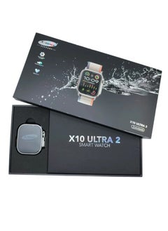 smart watch x-inova X10 ULTRA 2 germany,AI Voice Assistant,Take Photo,Bluetooth Call,Health Monitoring,Music Control,Always-on Clock and 2 strap -black