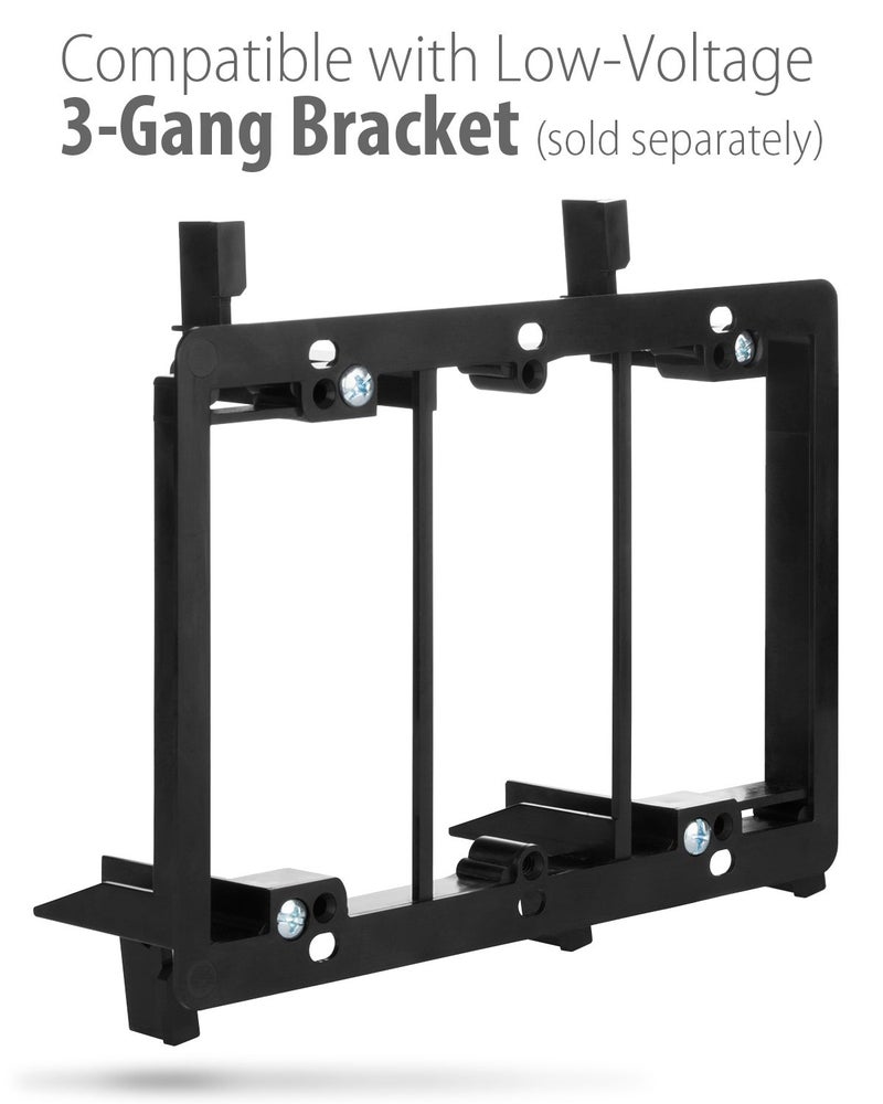 Fosmon 3 Gang Wall Plate, (3-Gang 7.2 Surround Sound Distribution) Home Theater Copper Banana Binding Post Coupler Type Wall Plated for 7 Speakers, 2 RCA Jacks for Subwoofers & 3 HDMI Ports - Image 2