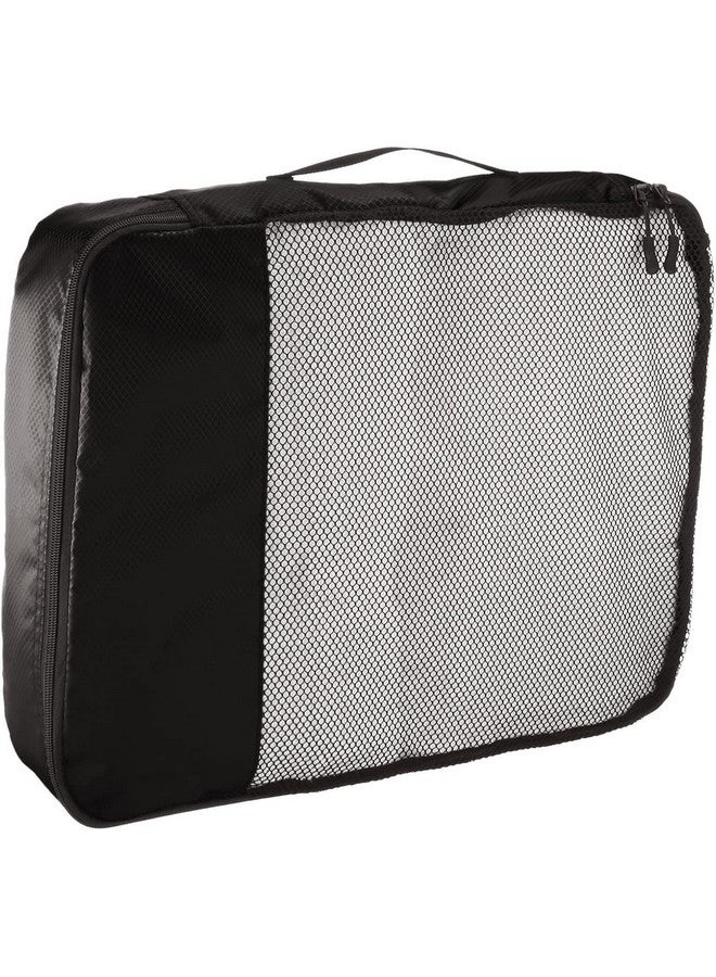 OxbOw Packing Cubes, Travel Organizer Pouch, Packing Bags for Travelling Travel Pouches for Women, Pouch for Men, Cloth Bag for Travel, Polyester (Large- Pack of 4, Black) - Image 3