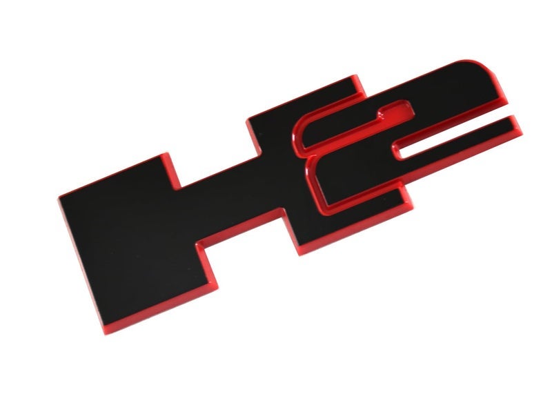 Algasan 2pcs H2 Rear Liftgate Door Nameplate 3D Badge Emblems Replacement for 2003-2009 Hummer H2 (Redline) - Image 3