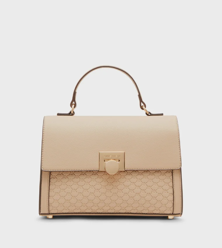 ستيف مادن Steve Madden Flap Top Handle Women's Oatmeal Satchel Bag