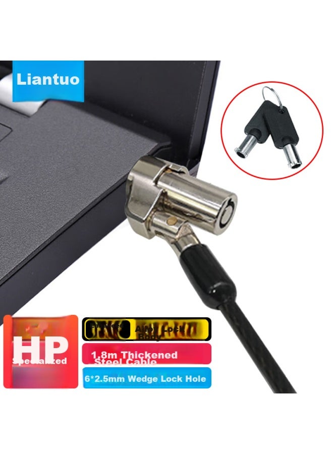 Linkstone Liantuo Hp Laptop Lock, Nano Port Laptop Key Lock, Laptop Security Lock, 2.5*6 Interface, Compatible With Lenovo Thinkpad X Series, Approximately 1.8 Meters - Image 1