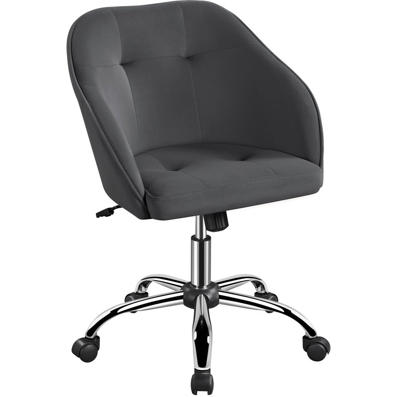 Yaheetech Office Chair Height Adjustable Mid Back Chair Swivel Large Seat Chairs Desk Chair Computer Chair on Wheels with Armrests