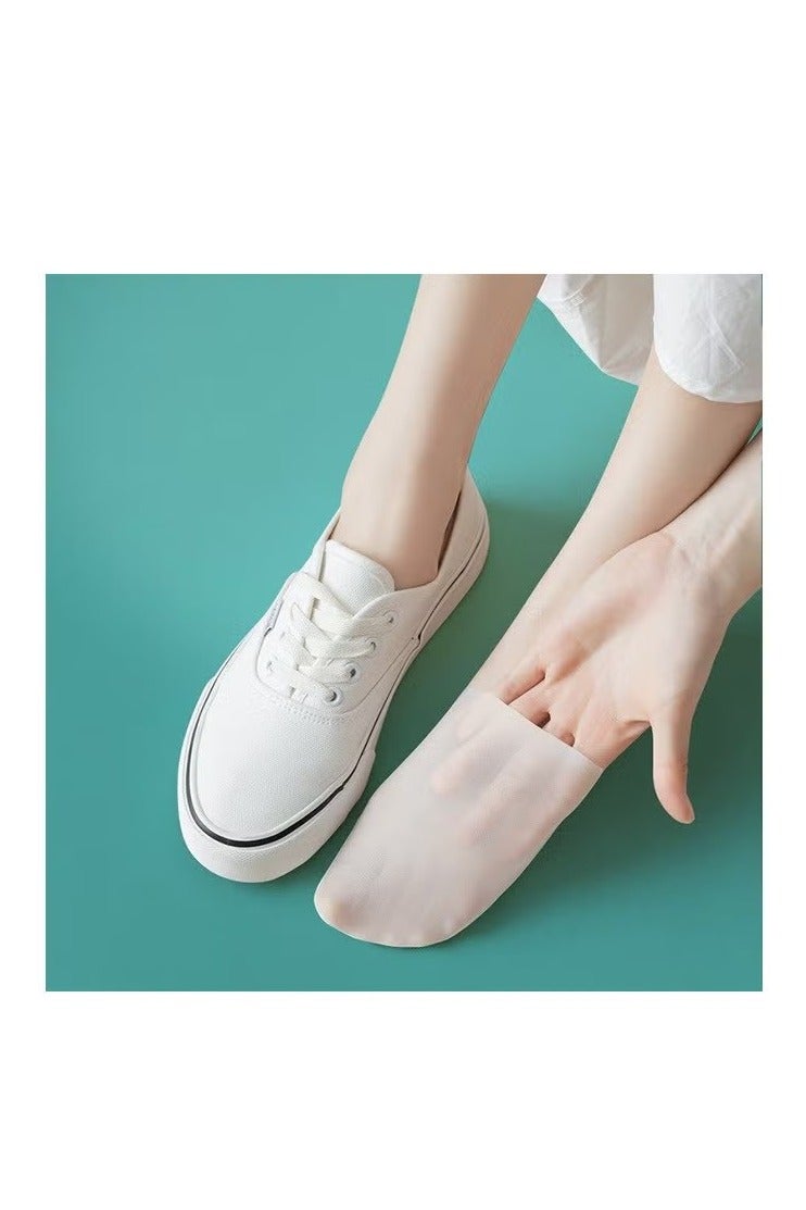 4 Pairs women Invisible socks Non-slip Ice Silk Socks Ice Silk Breathable Socks - Image 5