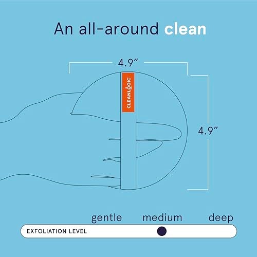 Cleanlogic Detoxify Purifying Charcoal Infused Exfoliating Body Scrubber, Dual-Texture Round Exfoliator Tool for Smooth, Clean Skin, Daily Skincare Routine, 3 Count Value Pack - Image 3