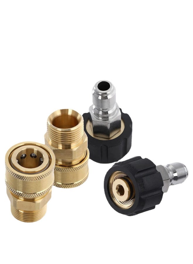 سيوسي مجموعة ادوات غسيل بالضغط سريعة التوصيل من ليولو تول، مجموعة فصل سريع، مجموعة توصيل سريع M22 من 14 ملم الى 3/8 انش، 5000 باوند لكل انش مربع - Image 3