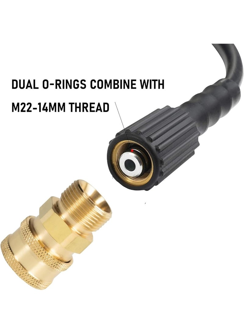 سيوسي مجموعة ادوات غسيل بالضغط سريعة التوصيل من ليولو تول، مجموعة فصل سريع، مجموعة توصيل سريع M22 من 14 ملم الى 3/8 انش، 5000 باوند لكل انش مربع - Image 5