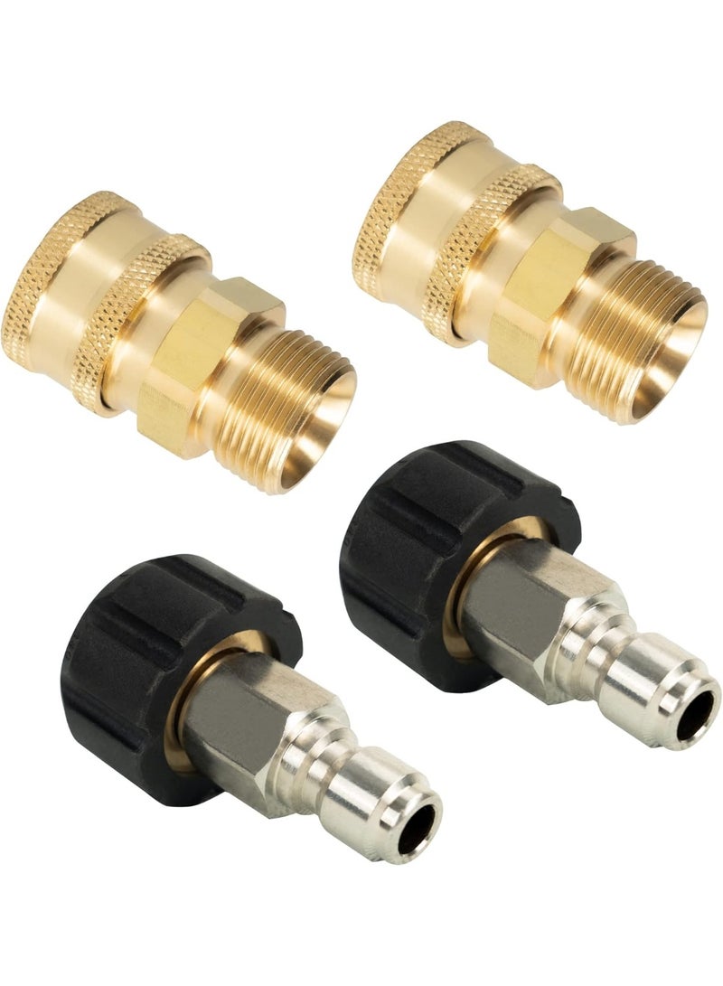 سيوسي مجموعة ادوات غسيل بالضغط سريعة التوصيل من ليولو تول، مجموعة فصل سريع، مجموعة توصيل سريع M22 من 14 ملم الى 3/8 انش، 5000 باوند لكل انش مربع - Image 1