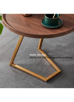 Generic SUPAAR Home Side Tables for Small Spaces, Couch Arm Tray Table for Living Room, Bed, Sofa. End Table Anti-Rust waterproof End Table Anti-Rust waterproof (walnut)  - Image 3