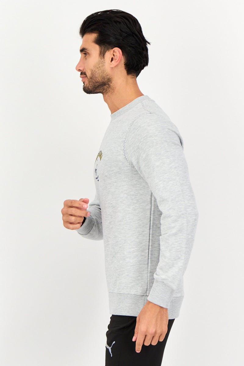 Puma X Ayrton Senna Men Sportswear Fit  Long Sleeve Outdoor Sweatshirt, Grey - Image 3
