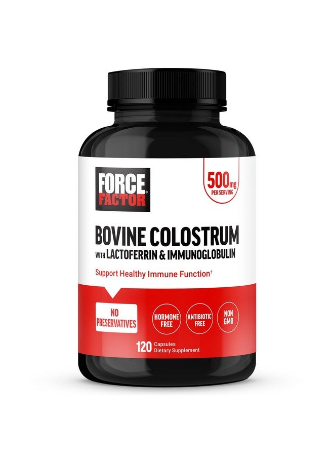 Force Factor مكمل كبسولات كولستروم البقر من FORCE FACTOR مع الغلوبولين المناعي واللاكتوفيرين لدعم صحة الأمعاء والمناعة، خالي من الهرمونات والمضادات الحيوية، مصنوع في الولايات المتحدة الأمريكية، جودة ممتازة، 120 كبسولة - Image 1