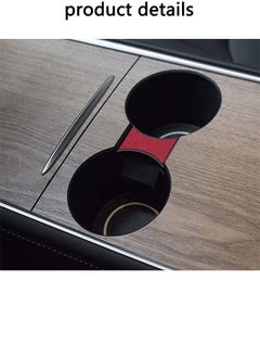 VINSOC Water Cup Slot Slip Limit Clip for 2021 Tesla Model 3/Y ABS Turn Fur (Red)  - Image 4