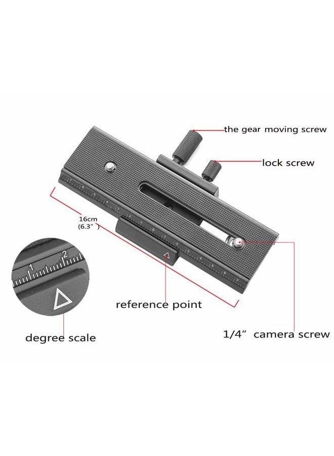 EXMAX 16cm 2 Way Macro Shot Focusing Focus Rail Slider/Close-up Shooting 1/4 Quick Screw Release Mount Camera Flash Support Plate Compatible with Canon Nikon Pentax Olympus Sony - Image 3