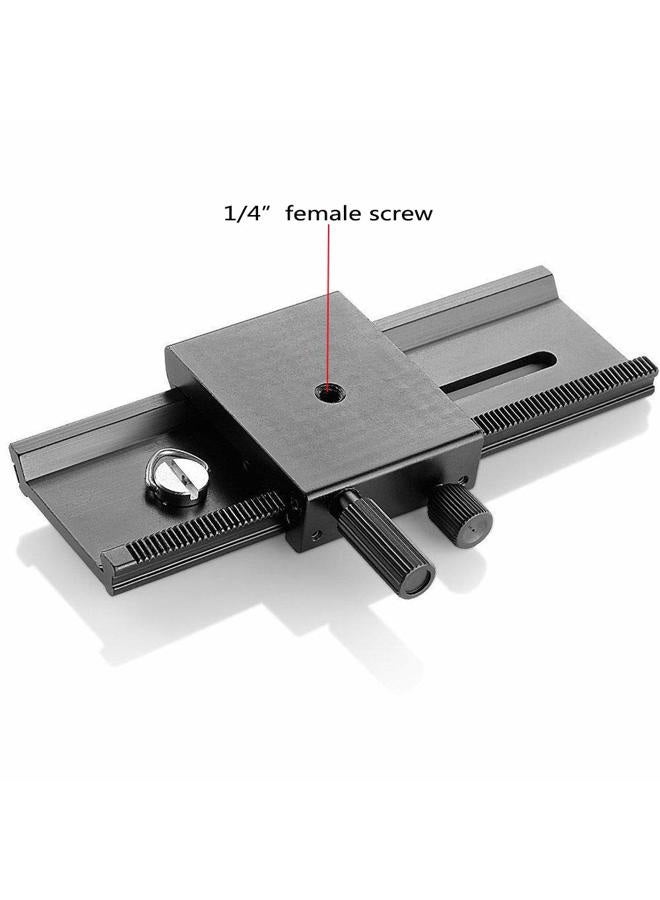 EXMAX 16cm 2 Way Macro Shot Focusing Focus Rail Slider/Close-up Shooting 1/4 Quick Screw Release Mount Camera Flash Support Plate Compatible with Canon Nikon Pentax Olympus Sony - Image 5