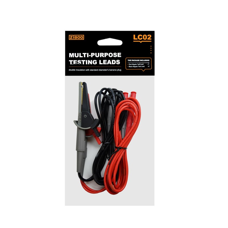 ZIBOO LC02 LCR Meter Test Leads Lead Terminal Kelvin Clip Wires,4 Four Wire Test Leads Lead Terminal Kelvin Clip Alligator with 4mm Banana Plug,Use for LCR Capacitance Meters,Kelvin Lead Set (Clips) - Image 3