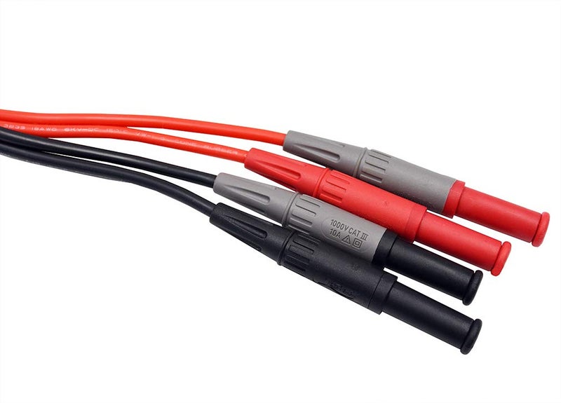 ZIBOO LC02 LCR Meter Test Leads Lead Terminal Kelvin Clip Wires,4 Four Wire Test Leads Lead Terminal Kelvin Clip Alligator with 4mm Banana Plug,Use for LCR Capacitance Meters,Kelvin Lead Set (Clips) - Image 5