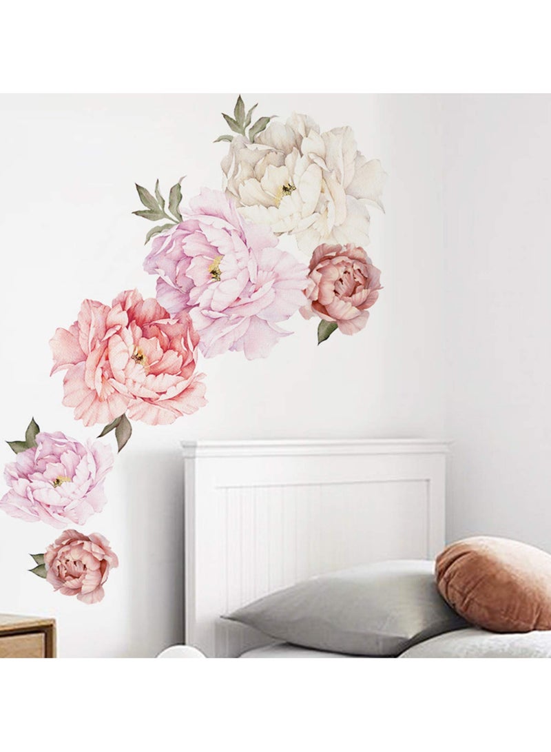 سونسر ملصقات حائط زهور الفاوانيا المائية ملصقات حائط زهرية لغرفة المعيشة - Image 1
