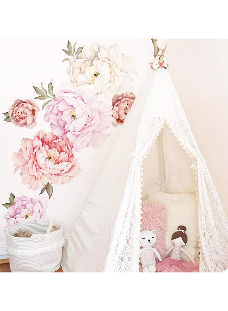 سونسر ملصقات حائط زهور الفاوانيا المائية ملصقات حائط زهرية لغرفة المعيشة - Image 4