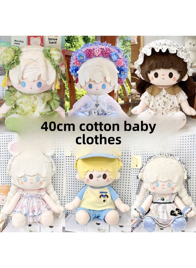 40cm Doll Clothes Chinese Hanfu Pajamas 40cm Cotton Doll Clothes Star Doll Original Design Cross Border-Color:Magic Rabbit Five Points (headdress + Sleeves + Underpants + Main Skirt + Shoes) - Image 2