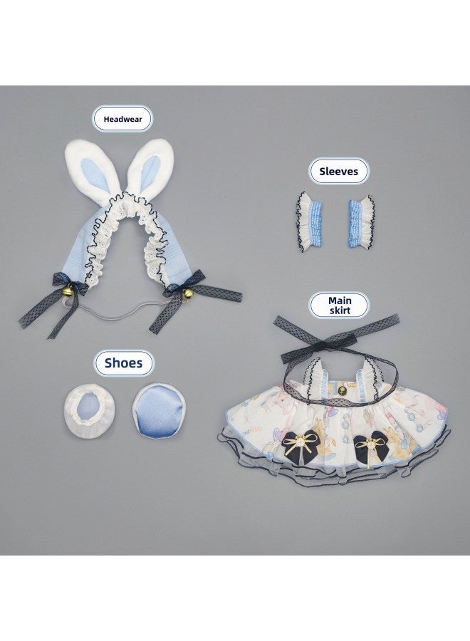 40cm Doll Clothes Chinese Hanfu Pajamas 40cm Cotton Doll Clothes Star Doll Original Design Cross Border-Color:Magic Rabbit Five Points (headdress + Sleeves + Underpants + Main Skirt + Shoes) - Image 1