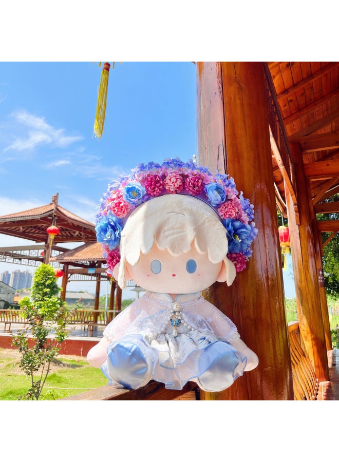40cm Doll Clothes Chinese Hanfu Pajamas 40cm Cotton Doll Clothes Star Doll Original Design Cross Border-Color:Magic Rabbit Five Points (headdress + Sleeves + Underpants + Main Skirt + Shoes) - Image 3