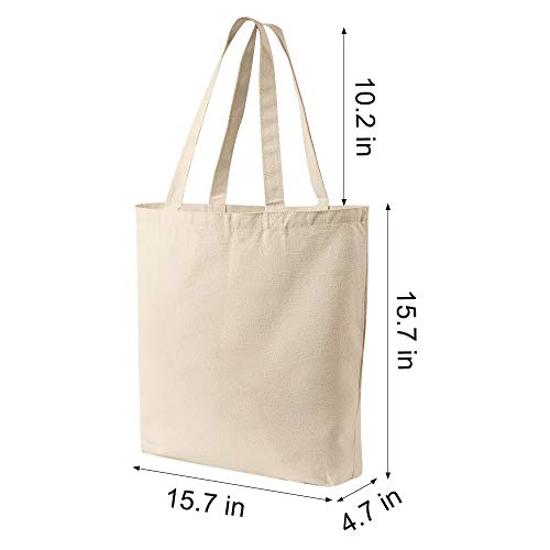 CVNDKN Canvas Tote Bags,2 Pcs Tote Bags Multi-Purpose Reusable Blank Canvas Bags Use For Grocery Bags,Shopping Bags,DIY Gift Bags - Image 2