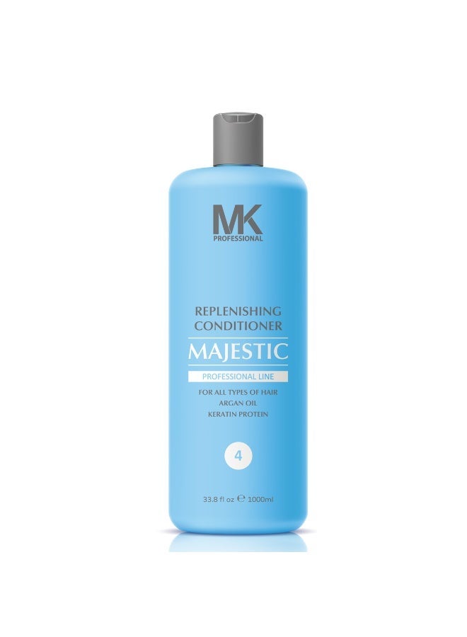 Majestic MK Professional Replenishing All Hairs Conditioner with Argan Oil 1000ml - Image 1