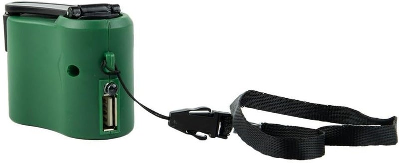 hand-crank USBcharger Portable Manual Generator Power Bank for Mobile Phones and Digital Devices, Compact Dynamo with LED Light for Travel, Camping, Office(Green) - Image 4