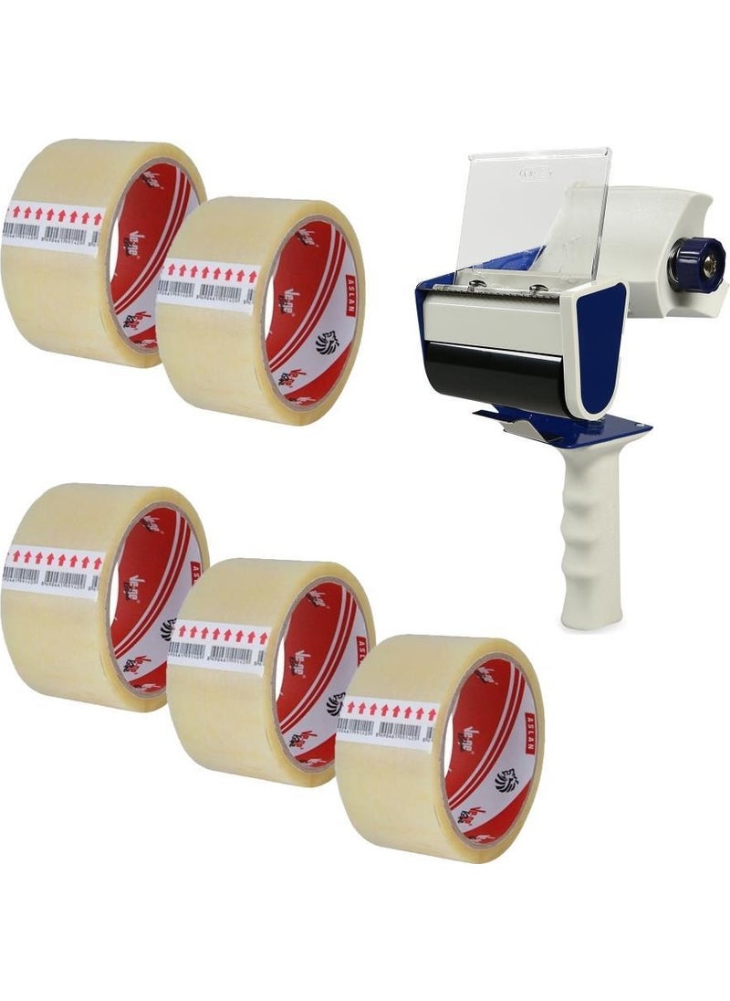 MAS 670 Box Taping Machine + 5 Vege Box Tape 45 x 40 M Aslan 