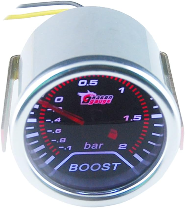 E Support Car 2" 52mm Turbo Boost Gauge Bar Smoke Tint Len Motor Universal - Image 1