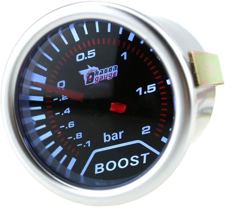 E Support Car 2" 52mm Turbo Boost Gauge Bar Smoke Tint Len Motor Universal - Image 2