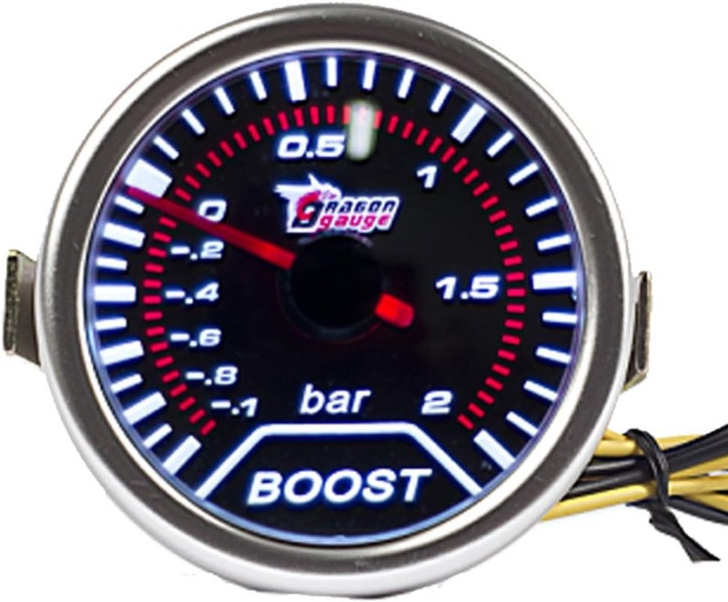 E Support Car 2" 52mm Turbo Boost Gauge Bar Smoke Tint Len Motor Universal - Image 4