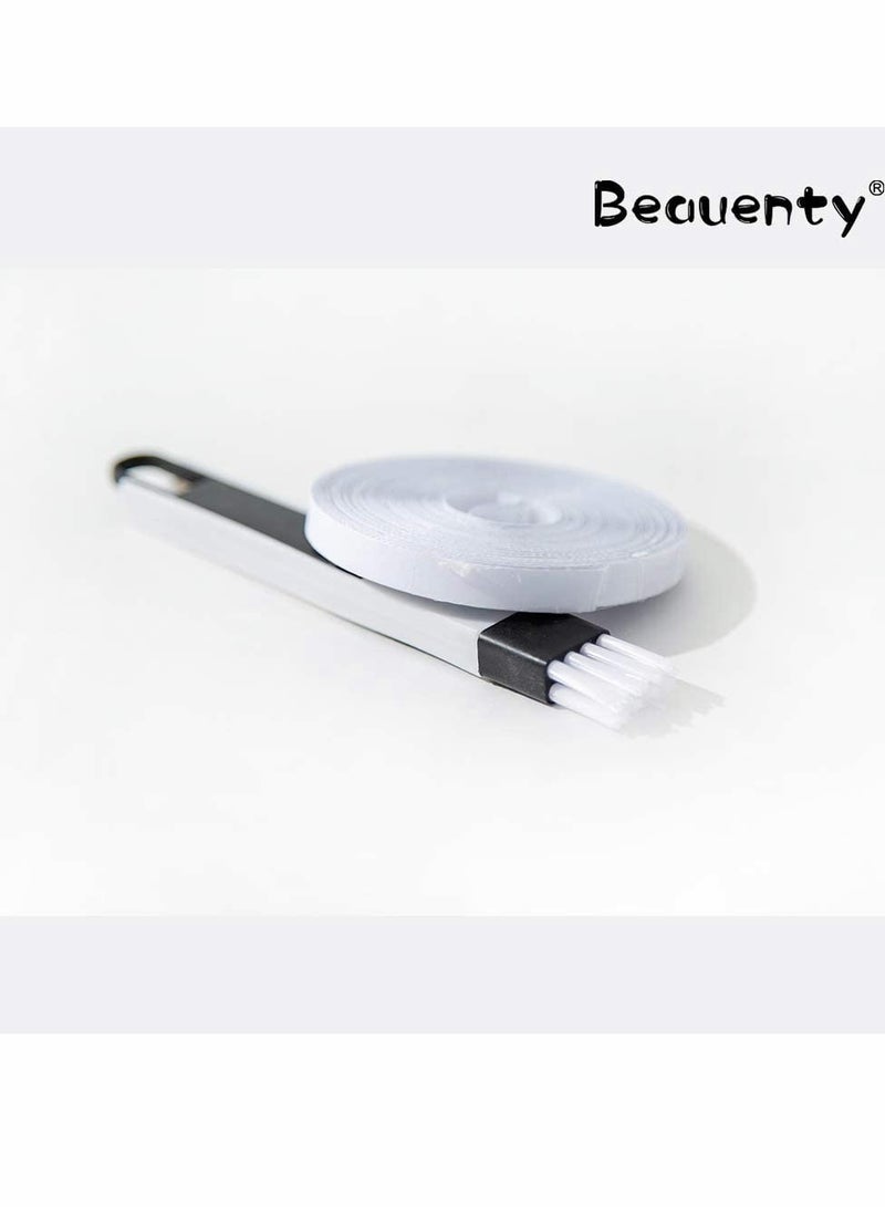 Premium DIY Self-Adhesive Window Screen with Hook Tape & Cleaning Brush, Removable Bug & Mosquito Net, Fits Any Size (1.5M x 2M, White) - Image 2