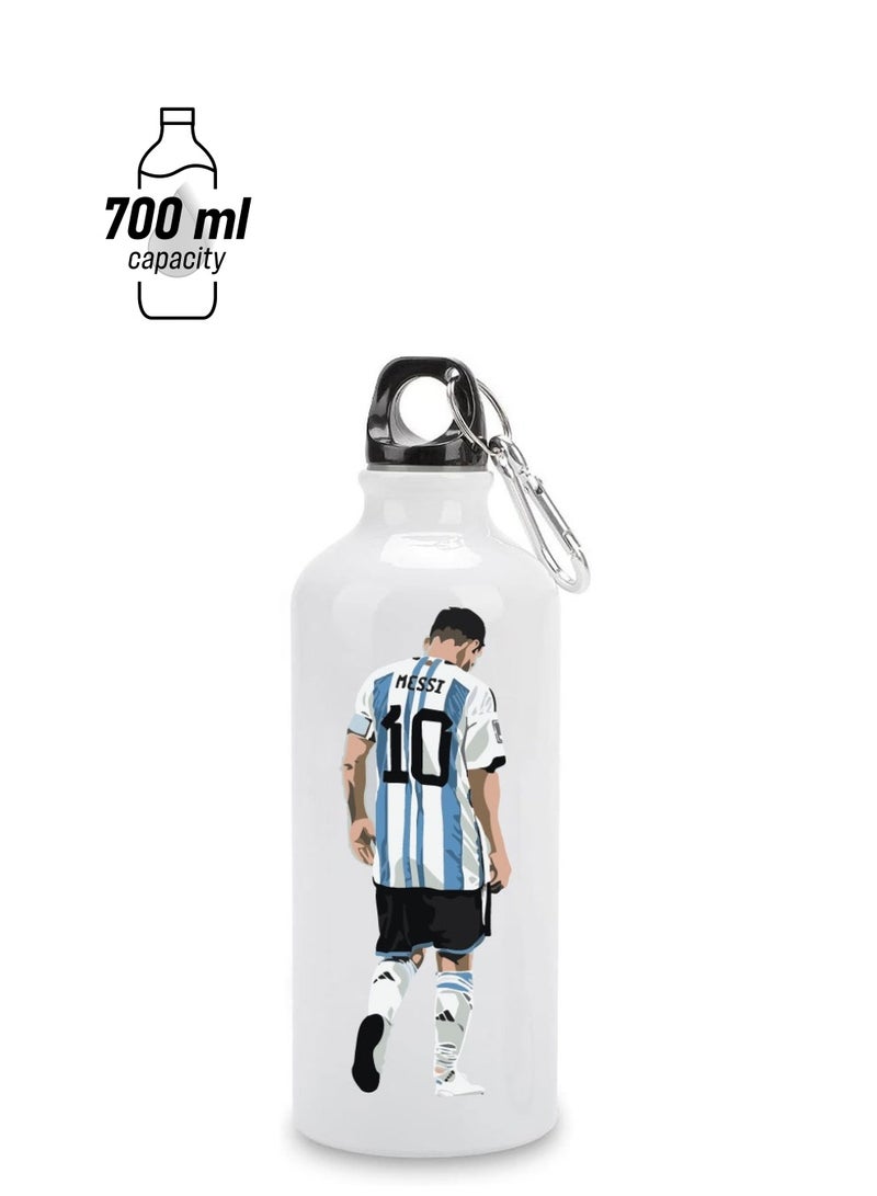 Football Super Hero Messi WaterFlask Bottle - Gift for Sport fans - Aluminum Insulated Sports Water Bottle 700ml - Image 1