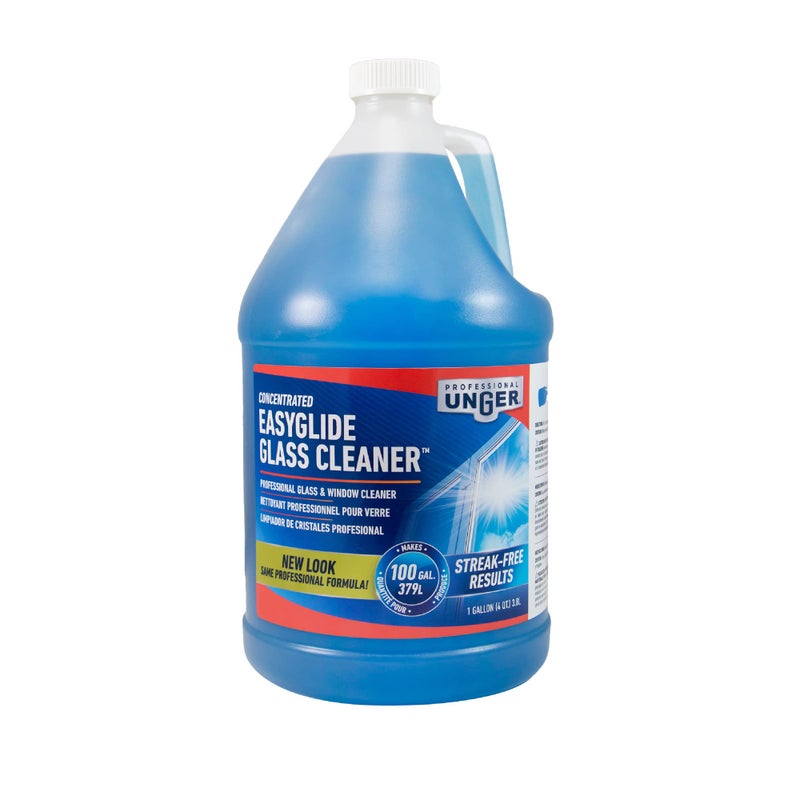Unger Professional Streak-Free EasyGlide Glass Cleaner Concentrate, 1 Gallon – Ammonia-Free, Makes 100 Gallons of Solution, Safe for Tinted Windows, LOW-E Glass, Windshields & Mirrors - Image 1