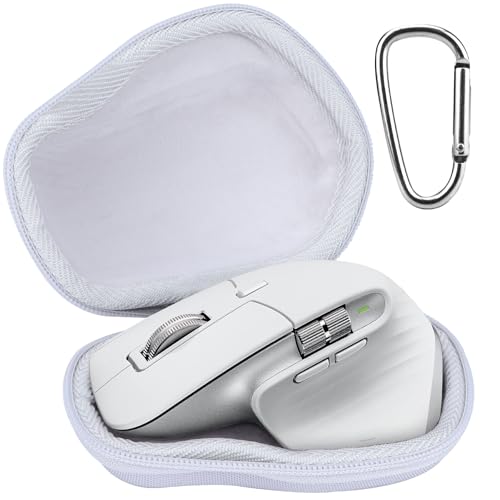 Lebakort Storage Case Compatible with Logitech MX Master 4 / MX Master 3S / MX Master 3 / MX Matser 2S Advanced Mouse (Pale Grey Case) - Image 1