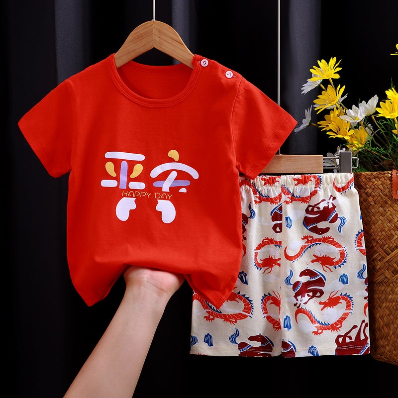 Infant Cotton T-Shirt Combo New Arrival K007-Short Sleeve Ping