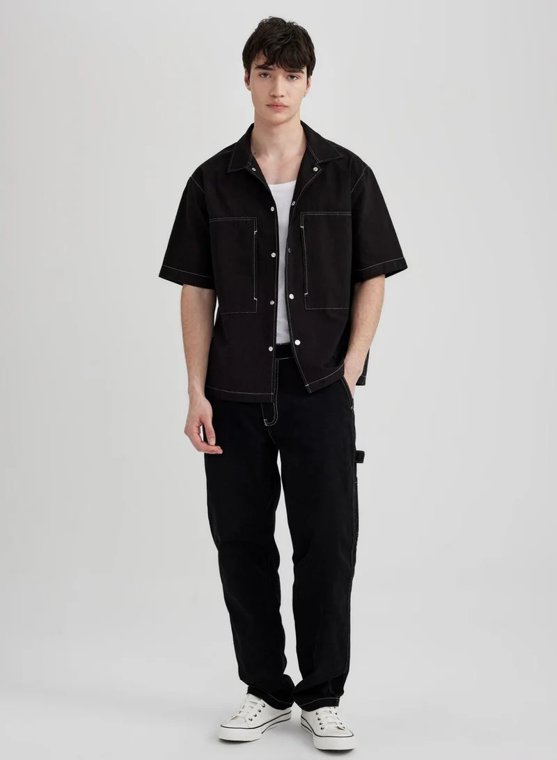 DeFacto Relax Fit Cotton Short Sleeve Shirt