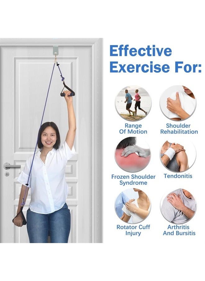 Phantawell - Shoulder Pulley for Physical Therapy, Pulleys for Shoulder Rehab Over Door, Shoulder Pulley Over The Door Physical Therapy, Door Pulleys for Physical Therapy, Arm Pulley, Over The Door Pulleys - Image 1