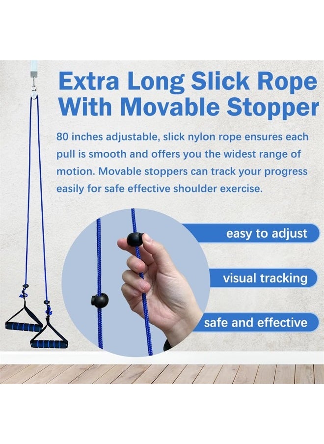 Phantawell - Shoulder Pulley for Physical Therapy, Pulleys for Shoulder Rehab Over Door, Shoulder Pulley Over The Door Physical Therapy, Door Pulleys for Physical Therapy, Arm Pulley, Over The Door Pulleys - Image 1